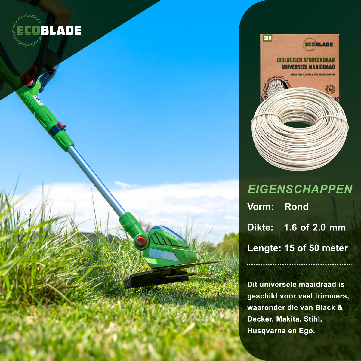 EcoBlade maaidraad 1.6mm 50m